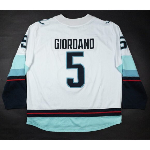 Seattle Kraken Hockey Jersey Men's 2XL Fanatics Breakaway Giordano #5 White Away - Picture 3 of 16